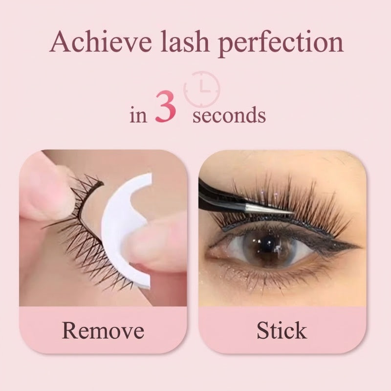 Self-Adhesive Reusable Lashes – 3-Sec Application, No Glue Needed