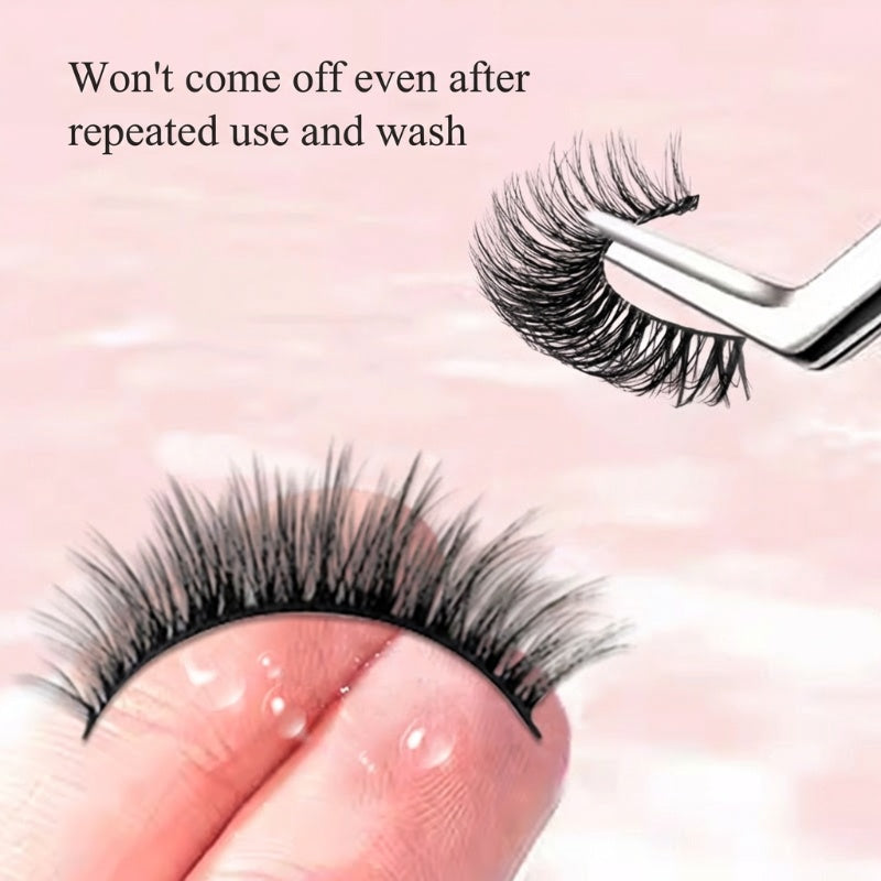 Self-Adhesive Reusable Lashes – 3-Sec Application, No Glue Needed