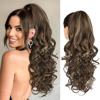 💜Temporary promotion 50% OFF💜Clip-on wavy ponytail extension