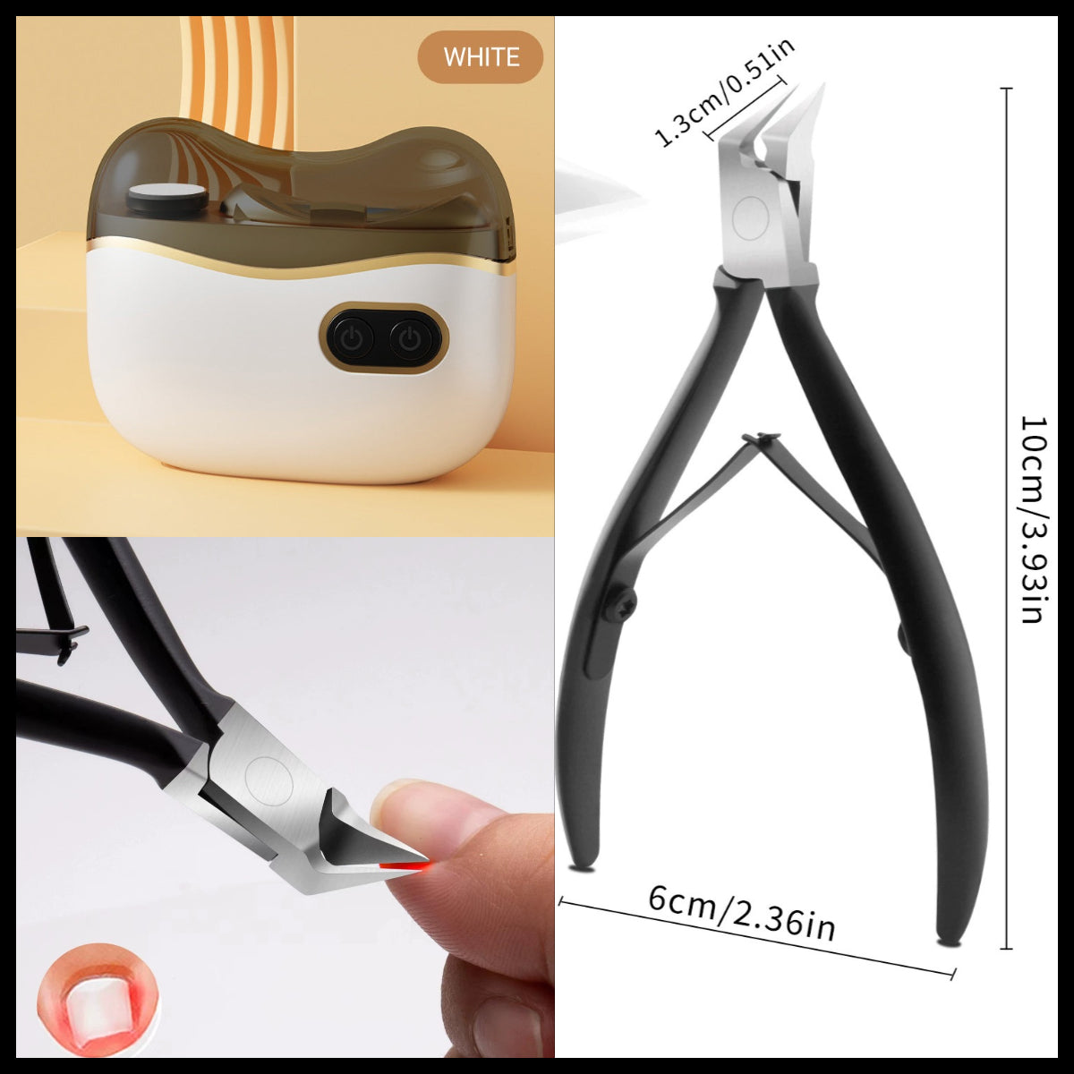 🔥Hot Sale Offers👍2-in-1 Electric Nail Clippers and Polisher for Adults and Children
