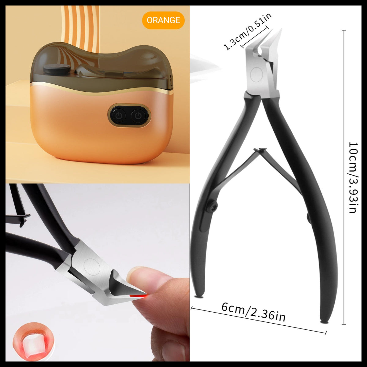 🔥Hot Sale Offers👍2-in-1 Electric Nail Clippers and Polisher for Adults and Children