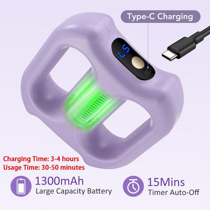 💥Deep Tissue Percussion Muscle Massager, Electric Dual-Ring Fascia Massager with Belt, Body Care Machine, 3 Modes and 5 Intensities Handheld Full Body Fascia Massager Ring for Relaxation Aid