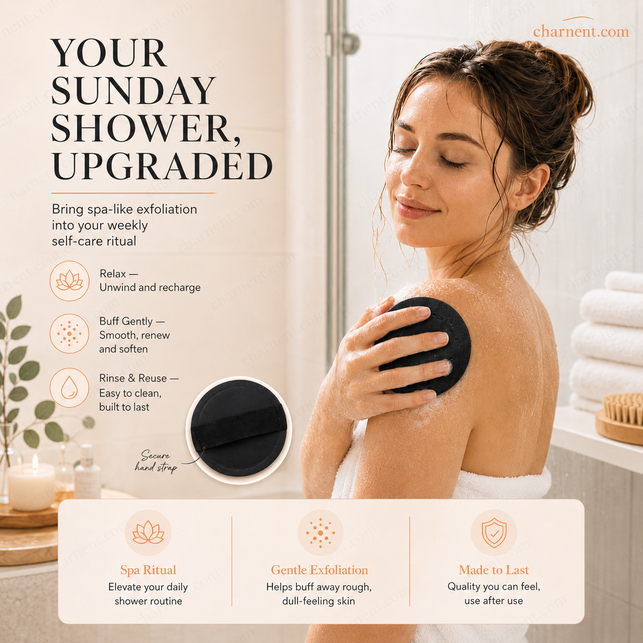 🧖‍♀️Scrub Bath Pads – Gently exfoliate, unclog pores, reveal brighter skin. Durable rubber, easy to rinse. ✨🛀