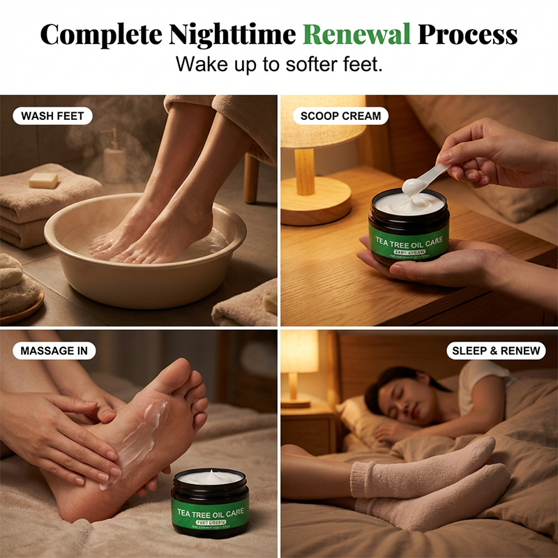 👣🔥 Buy 2 Get 1 Free! 🌿 Natural Tea Tree Oil Foot Care ✨ Refreshing, Nourishing & Gentle Daily Care for Soft, Smooth Feet 💚