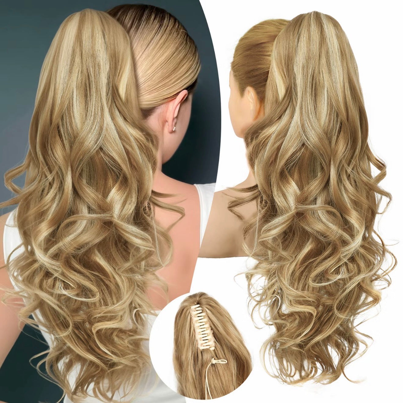 💜Temporary promotion 50% OFF💜Clip-on wavy ponytail extension