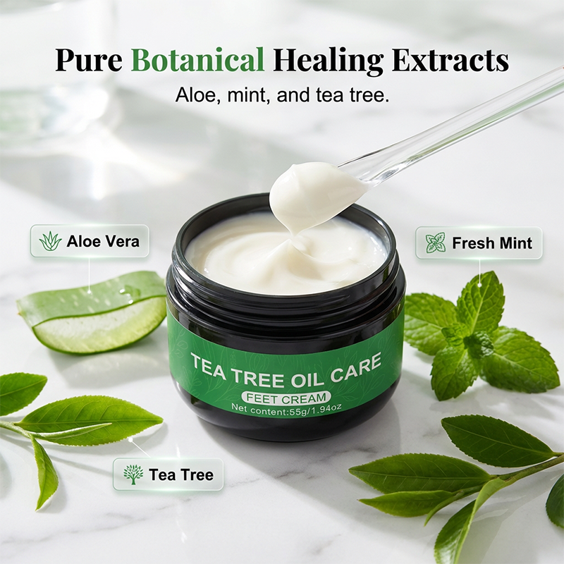 👣🔥 Buy 2 Get 1 Free! 🌿 Natural Tea Tree Oil Foot Care ✨ Refreshing, Nourishing & Gentle Daily Care for Soft, Smooth Feet 💚