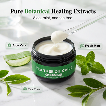👣🔥 Buy 2 Get 1 Free! 🌿 Natural Tea Tree Oil Foot Care ✨ Refreshing, Nourishing & Gentle Daily Care for Soft, Smooth Feet 💚