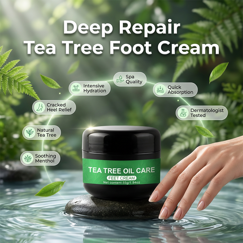 👣🔥 Buy 2 Get 1 Free! 🌿 Natural Tea Tree Oil Foot Care ✨ Refreshing, Nourishing & Gentle Daily Care for Soft, Smooth Feet 💚