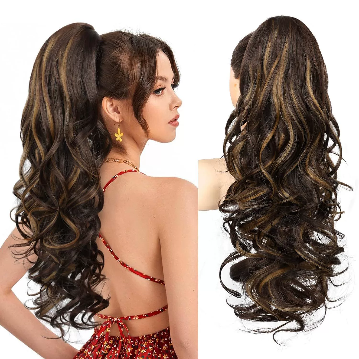 💜Temporary promotion 50% OFF💜Clip-on wavy ponytail extension