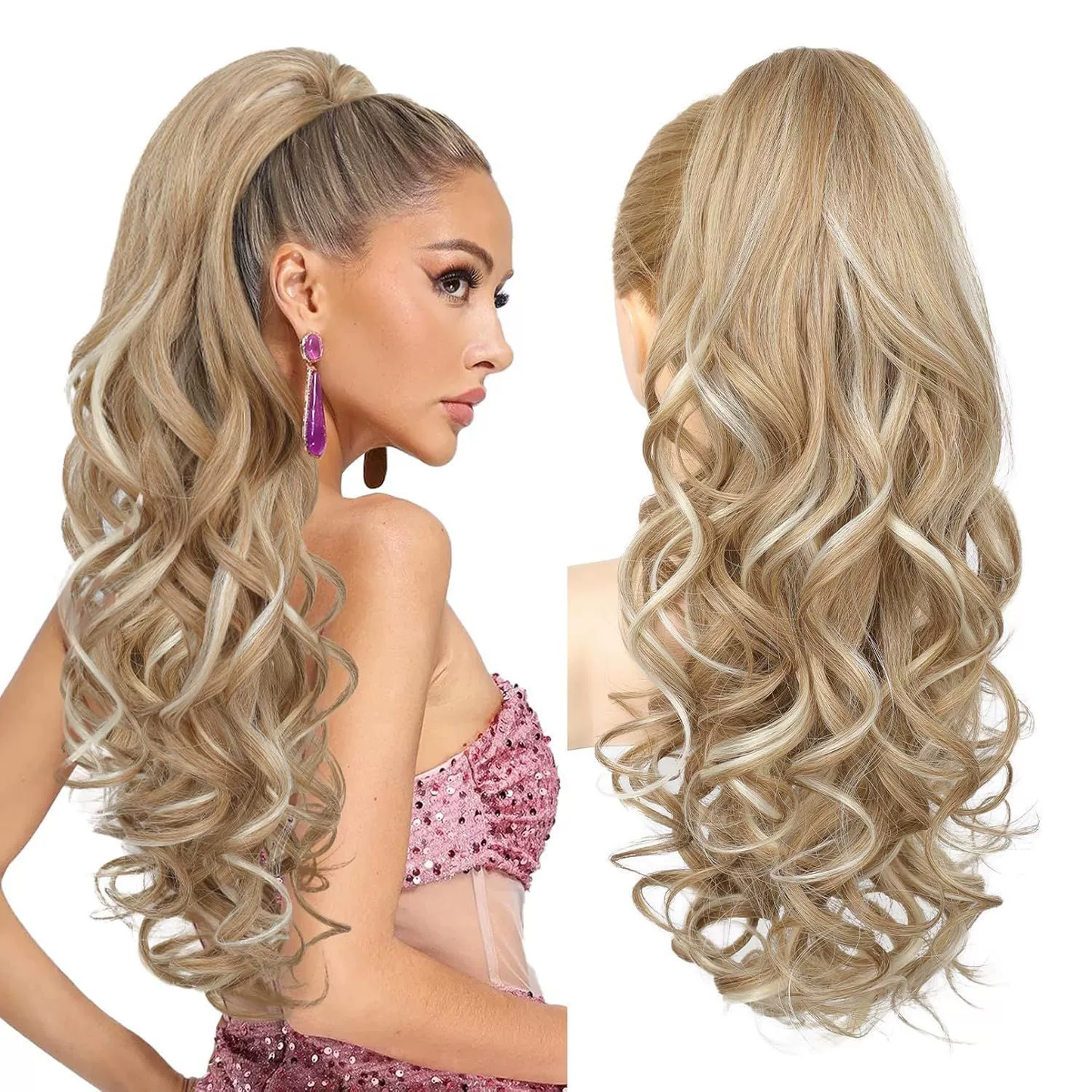 💜Temporary promotion 50% OFF💜Clip-on wavy ponytail extension