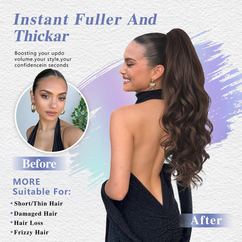 💜Temporary promotion 50% OFF💜Clip-on wavy ponytail extension