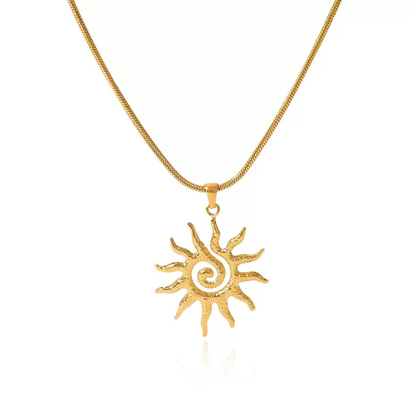 Elegant Stylish Openwork Sun Necklace