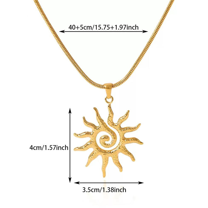 Elegant Stylish Openwork Sun Necklace