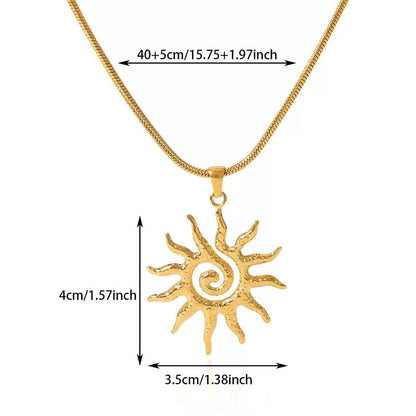Elegant Stylish Openwork Sun Necklace