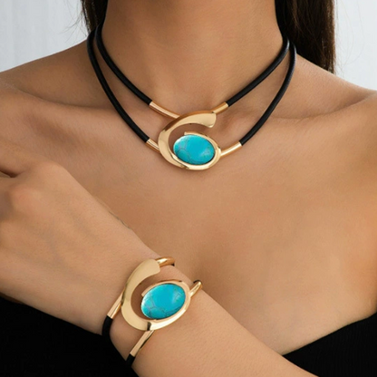 📿 50% OFF NOW! ✨ Vintage Boho Necklace & Bracelet Set - Handcrafted Details with Adjustable Fit, Perfect Bohemian Accents 👒📦
