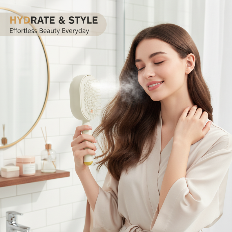 📢📢50% OFF!! ⏰✨Electric hairbrush with spray and massage🔥