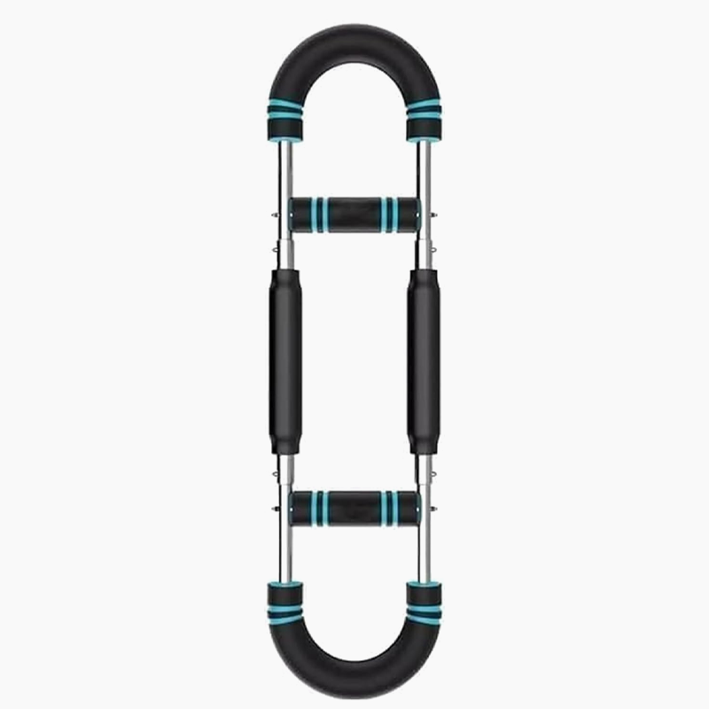 Adjustable weight bar for arm trainers, arm and torso strength training equipment, portable training device for home gyms and fitness