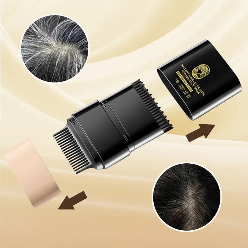 ⏰Limited Sale - Buy 2 Get 1 Free⚡🔥Instant Hair Colour Stick with Built-In Comb