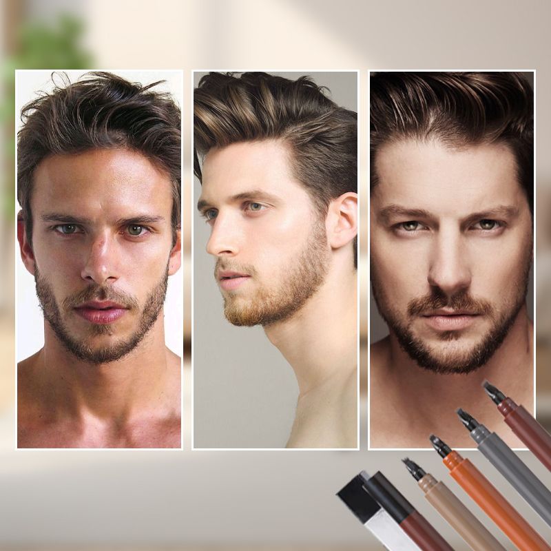 🔥Last Day-Buy 1 Get 1 Free!🎁50K+ SOLD! Almost Gone ✨✏️ Waterproof 4-Tip Beard & Eyebrow Pen – Smudge-Proof, Natural Look & Long-Lasting 🌟