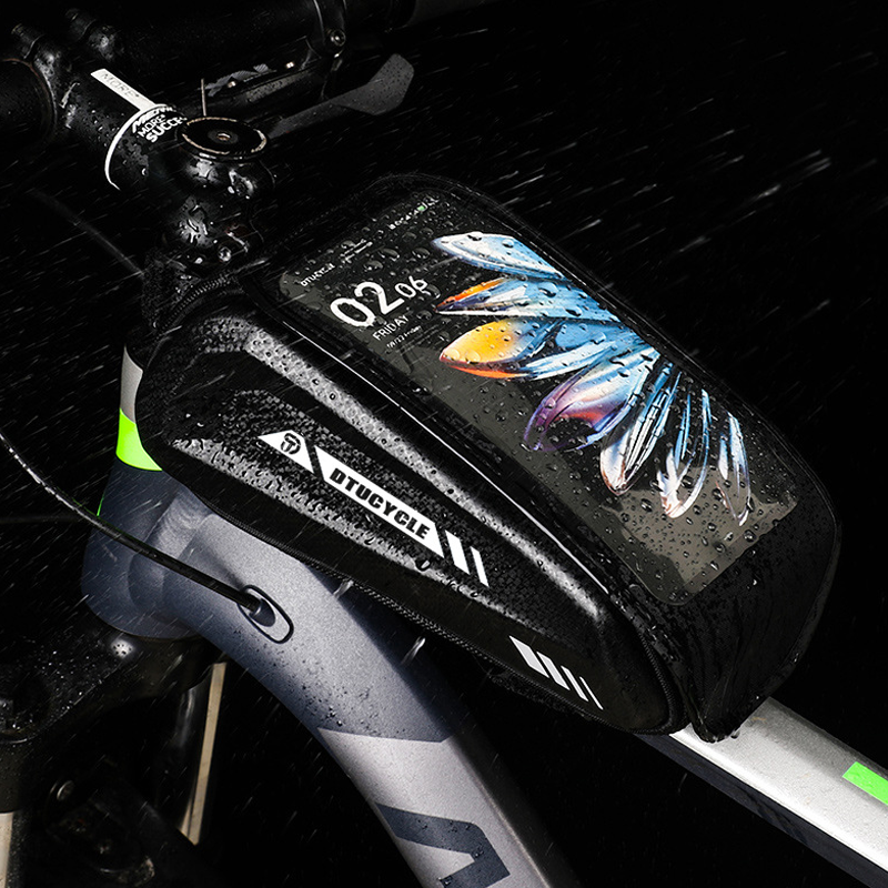 ⏳Time-Limited Special⏰Waterproof Bike Top Tube Bag – Hard-Shell Phone Holder for MTB & Road Bikes🚴📲