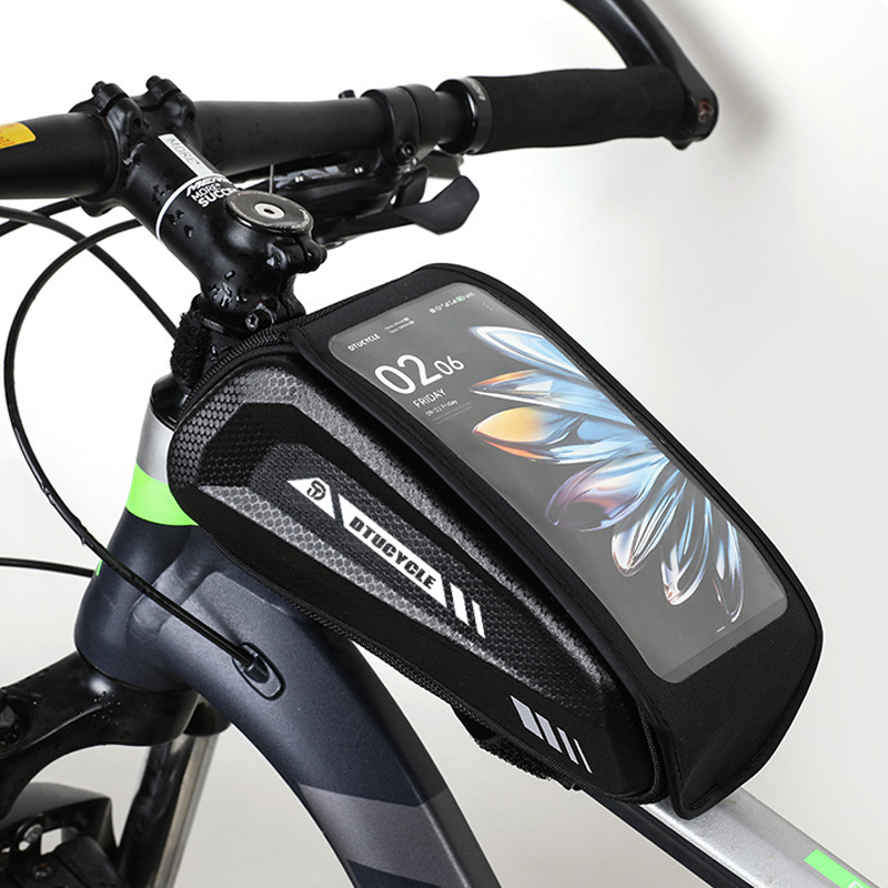 ⏳Time-Limited Special⏰Waterproof Bike Top Tube Bag – Hard-Shell Phone Holder for MTB & Road Bikes🚴📲