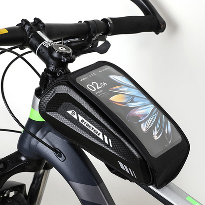 ⏳Time-Limited Special⏰Waterproof Bike Top Tube Bag – Hard-Shell Phone Holder for MTB & Road Bikes🚴📲