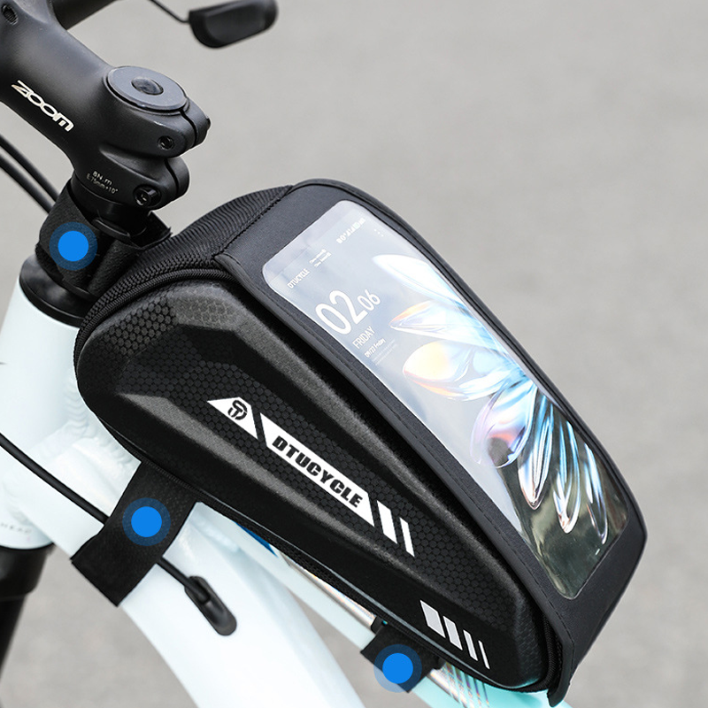 ⏳Time-Limited Special⏰Waterproof Bike Top Tube Bag – Hard-Shell Phone Holder for MTB & Road Bikes🚴📲