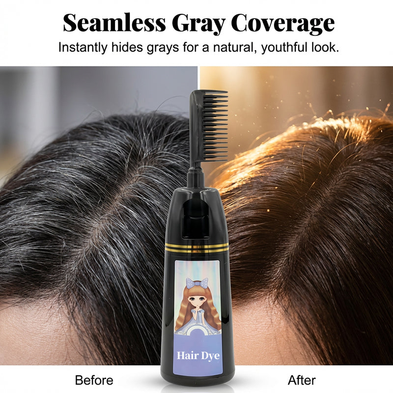 Colorful Plant Hair Dye with Comb Applicator