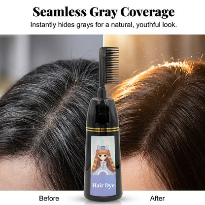 Colorful Plant Hair Dye with Comb Applicator