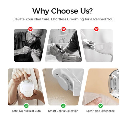 👶💅 360° rotary nail trimmer – LED light, quiet, safe for babies & adults!