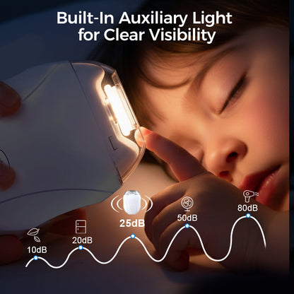 👶💅 360° rotary nail trimmer – LED light, quiet, safe for babies & adults!