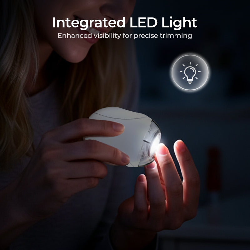 👶💅 360° rotary nail trimmer – LED light, quiet, safe for babies & adults!
