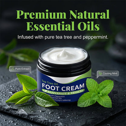 🔥Limited-time offer-Tea Tree Oil Foot Cream for Dry Cracked Feet