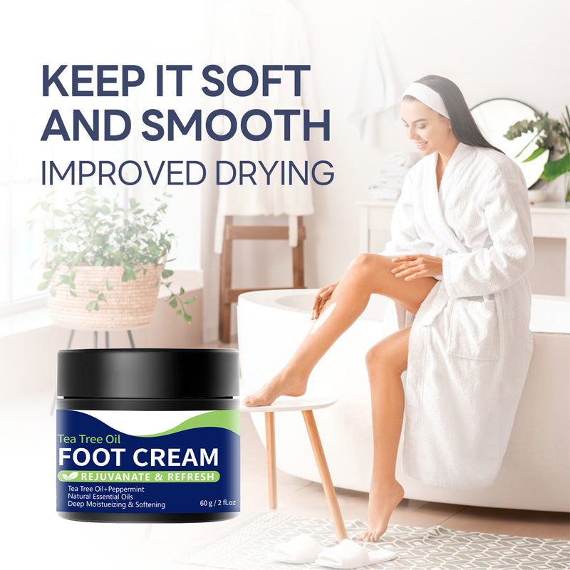 🔥Limited-time offer-Tea Tree Oil Foot Cream for Dry Cracked Feet