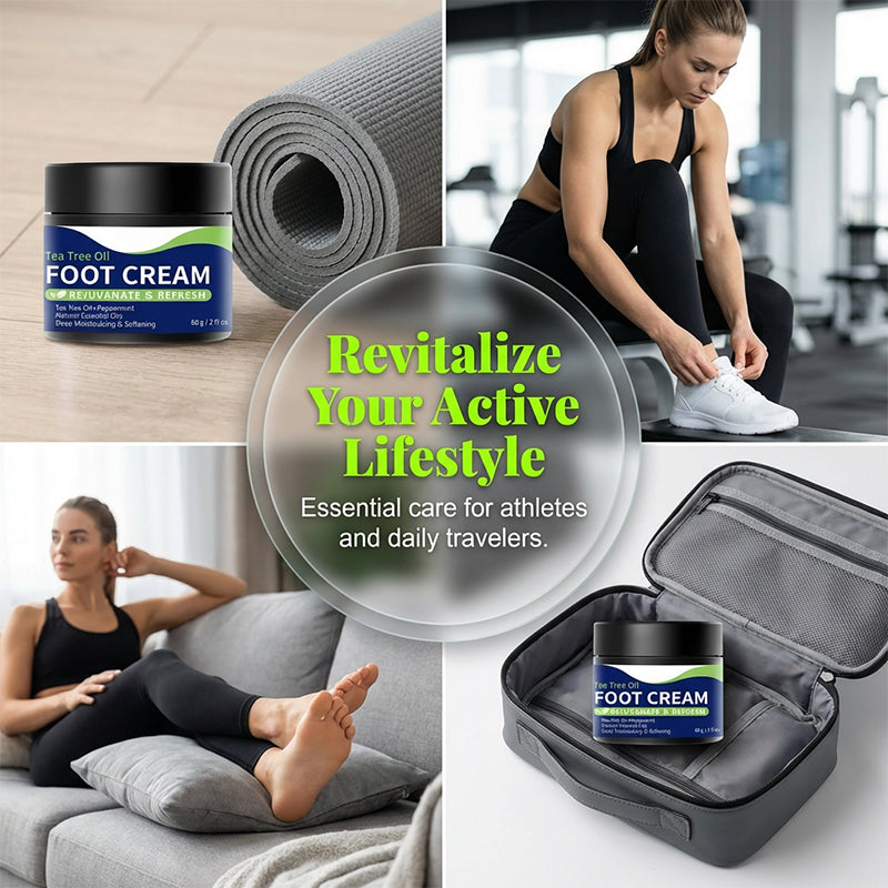 🔥Limited-time offer-Tea Tree Oil Foot Cream for Dry Cracked Feet