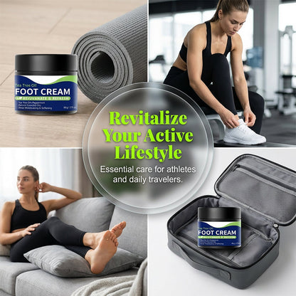 🔥Limited-time offer-Tea Tree Oil Foot Cream for Dry Cracked Feet