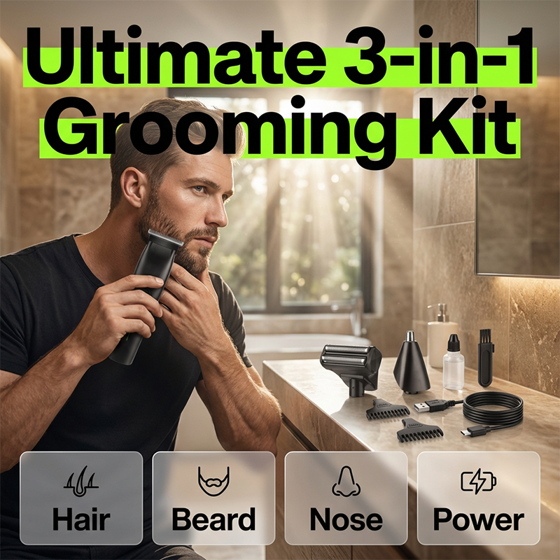 🔥2026 Newest Models-3-in-1 Electric Grooming Kit for Men