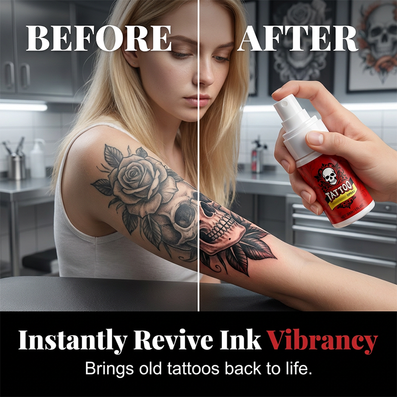 🥳2026 HOT SALE🥳💞50K+ SOLD!💉🎨 50% OFF! Tattoo Aftercare Spray – Instantly revives faded ink, ultra‑fine mist, no grease. Heals fast, colors pop like new! ✨🛡️
