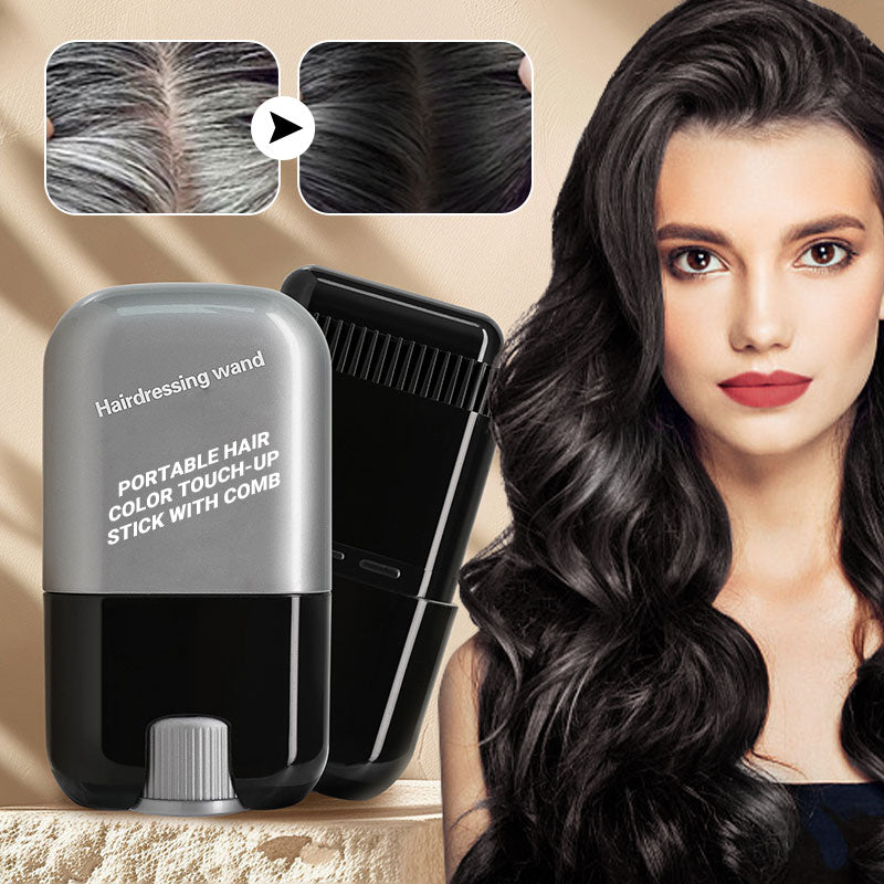 🔥Hot Sale 50% Off🔥✨ Portable Hair Color Touch-Up Stick with Built-In Comb – Quick & Easy Coverage!