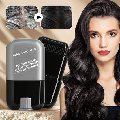 🔥Hot Sale 50% Off🔥✨ Portable Hair Color Touch-Up Stick with Built-In Comb – Quick & Easy Coverage!