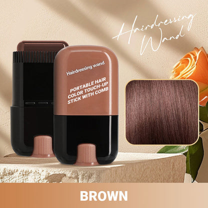 🔥Hot Sale 50% Off🔥✨ Portable Hair Color Touch-Up Stick with Built-In Comb – Quick & Easy Coverage!