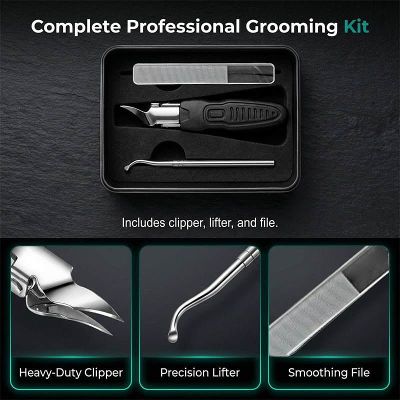 ✂️Professional 3-in-1 Pedicure Clipper Set – Precision Stainless Steel Nail Tool ✨