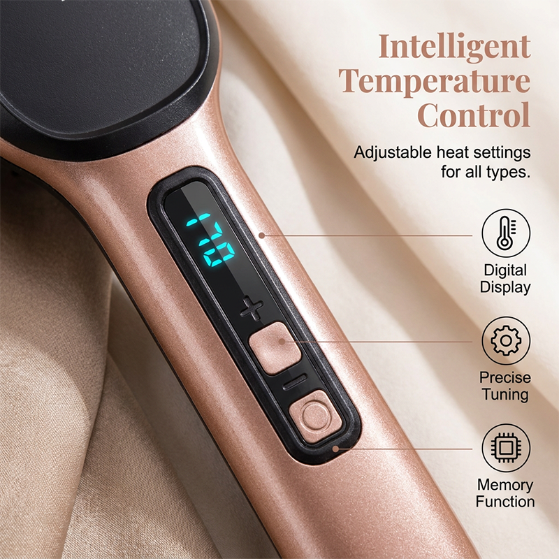 ⌛Limited-Time Offer-Negative Ion 2-in-1 Hair Straightener Brush