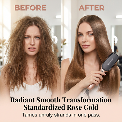 ⌛Limited-Time Offer-Negative Ion 2-in-1 Hair Straightener Brush