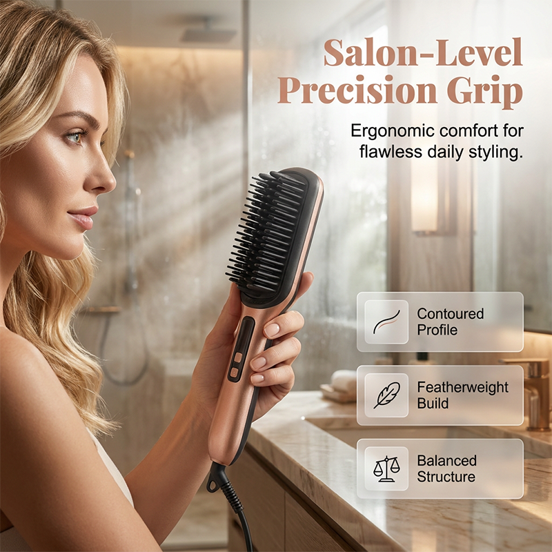 ⌛Limited-Time Offer-Negative Ion 2-in-1 Hair Straightener Brush