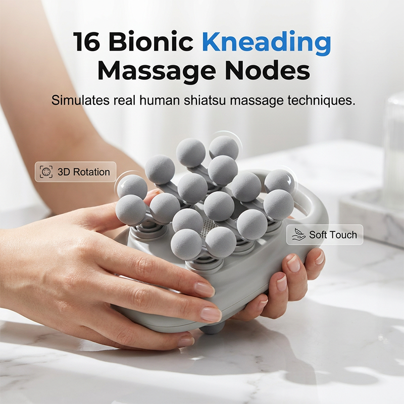 Cordless Muscle Massager with 16 Massage Heads