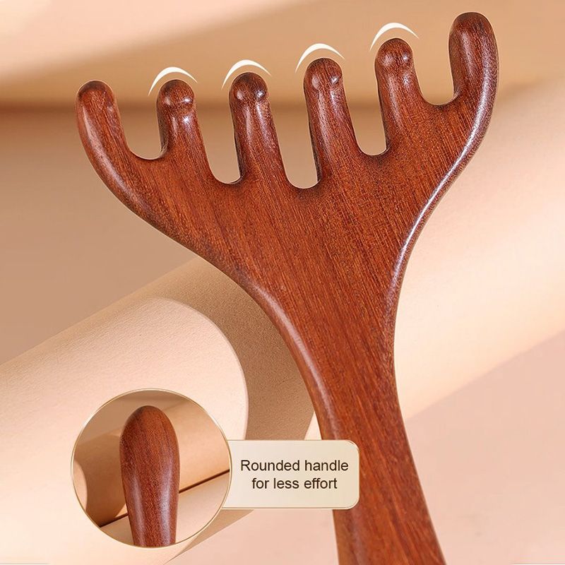 🛒 BUY 1 GET 1 FREE! ✨ 6-Point Meridian Comb – Acupressure Scalp Massager & Hair Remover, helps improve circulation and relaxation, with a natural wooden design 🌿💆‍♀️