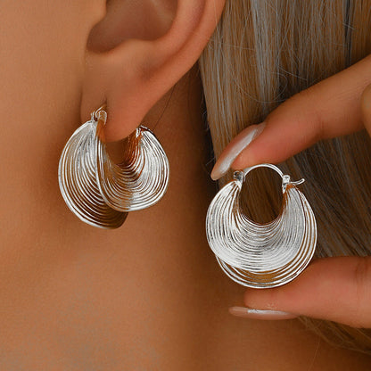 🔥New Arrivals & Best Sellers-Women's Fashion Textured Hoop Earrings💫