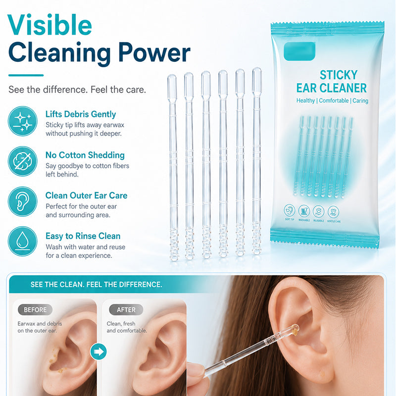 Gentle Sticky Ear Cleaning Sticks for Dry Earwax