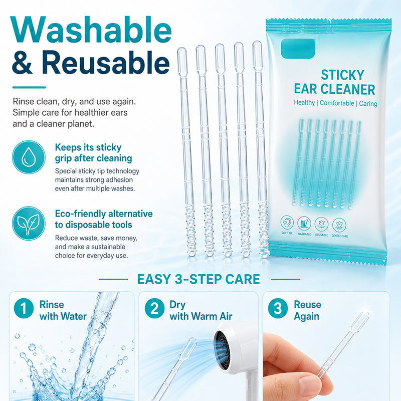 Gentle Sticky Ear Cleaning Sticks for Dry Earwax